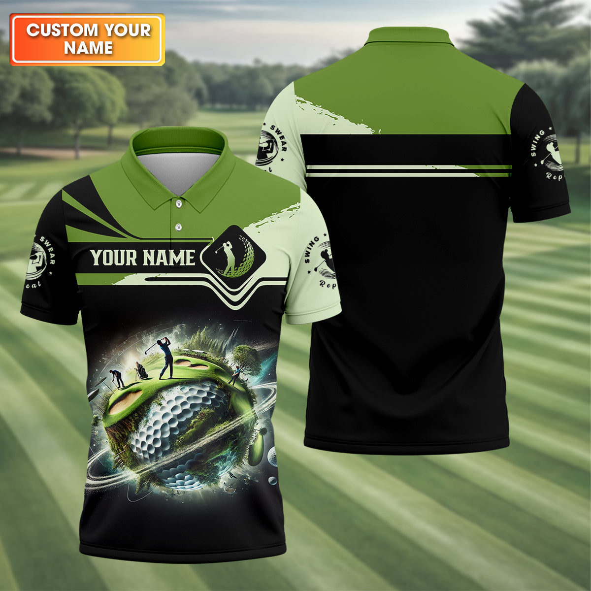 Fairway Golf Mens Golf Polo ShirtGolfing Apparel, Mens Golf Gift, Funny Golf Shirt