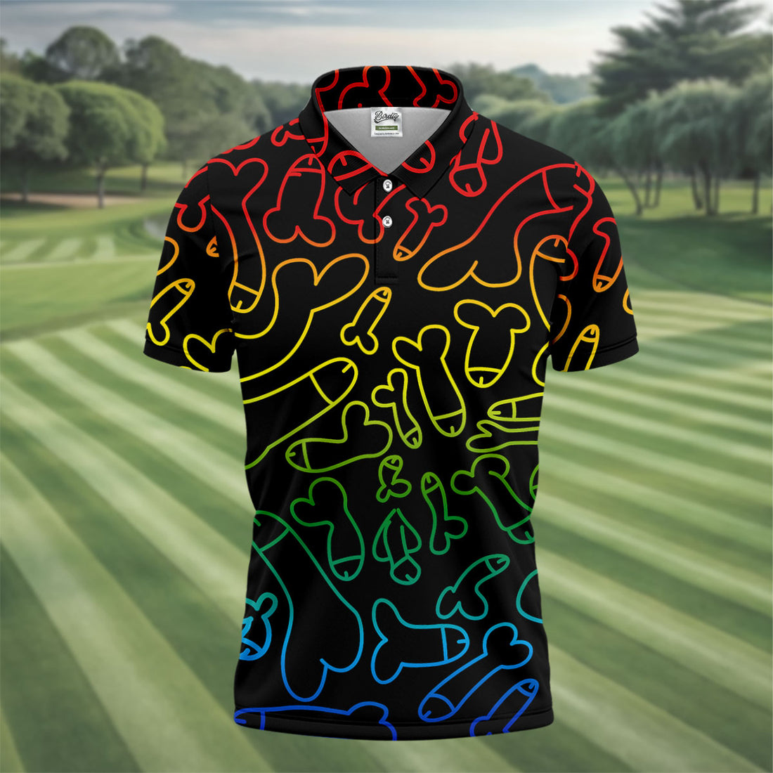 Dirty Humor Black Golf Shirt, Fun Golf Shirts For Men, Golf Gift For Men, Golf Shirts For Men