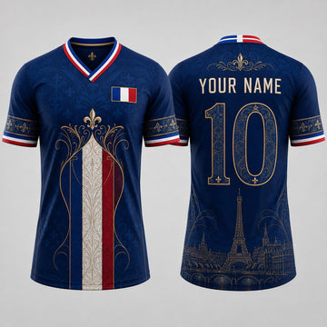 French Fleur De Lis Fooball Shirt, Football France Team V-Neck For Men, Father's Day Presents