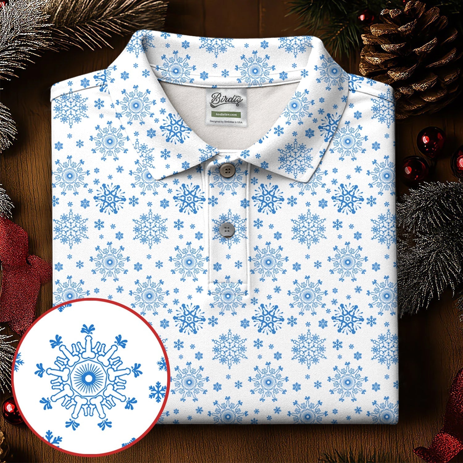 Dirty Funny Adult Humor Snowflakes White Golf Shirt, Fun Men's Golf Polos, Christmas Golf Shirt, Polo Shirtor Men