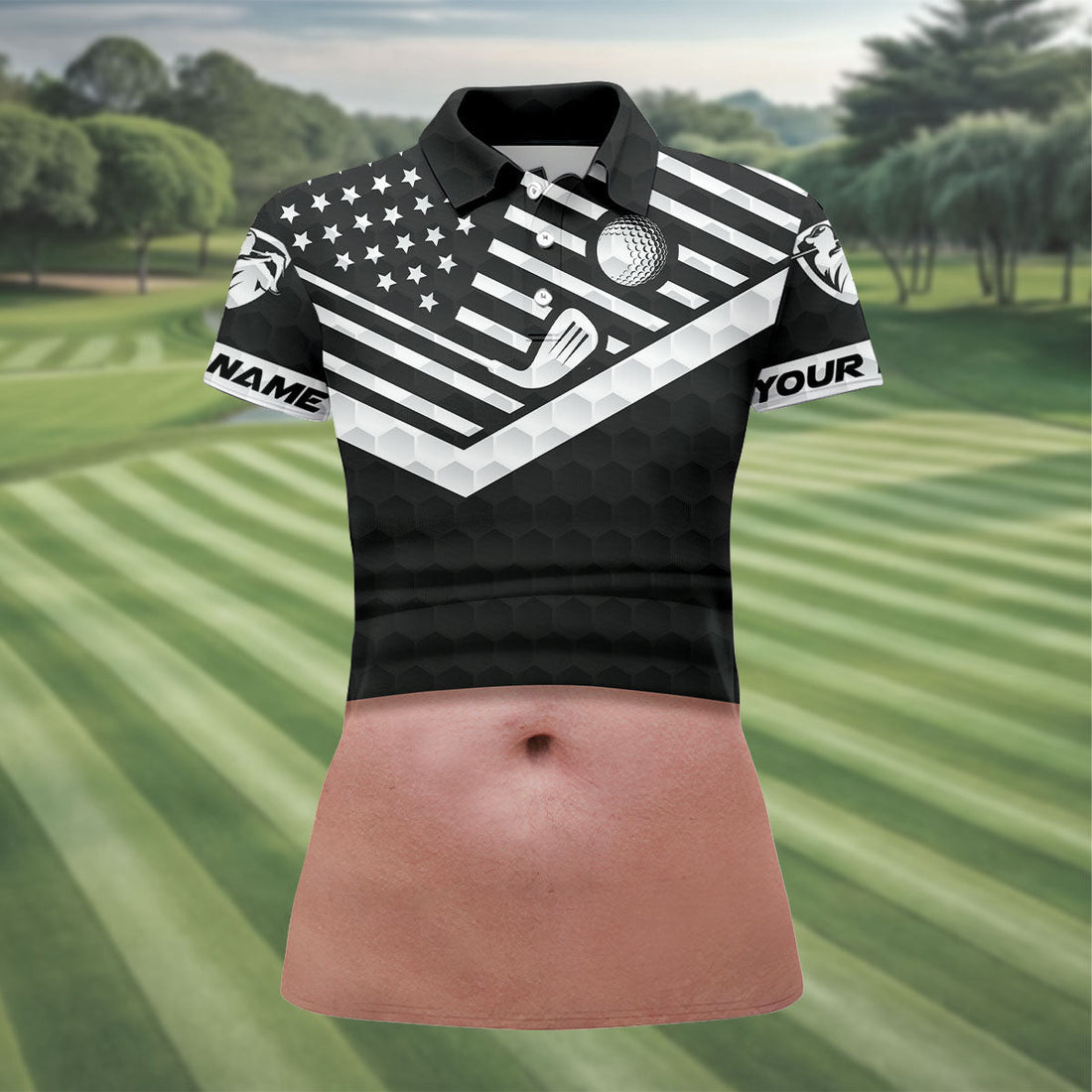 Personalized Pink Skin Beer Belly Golf Polo Shirt, Ladies Golf Shirts, Golf Polo For Women