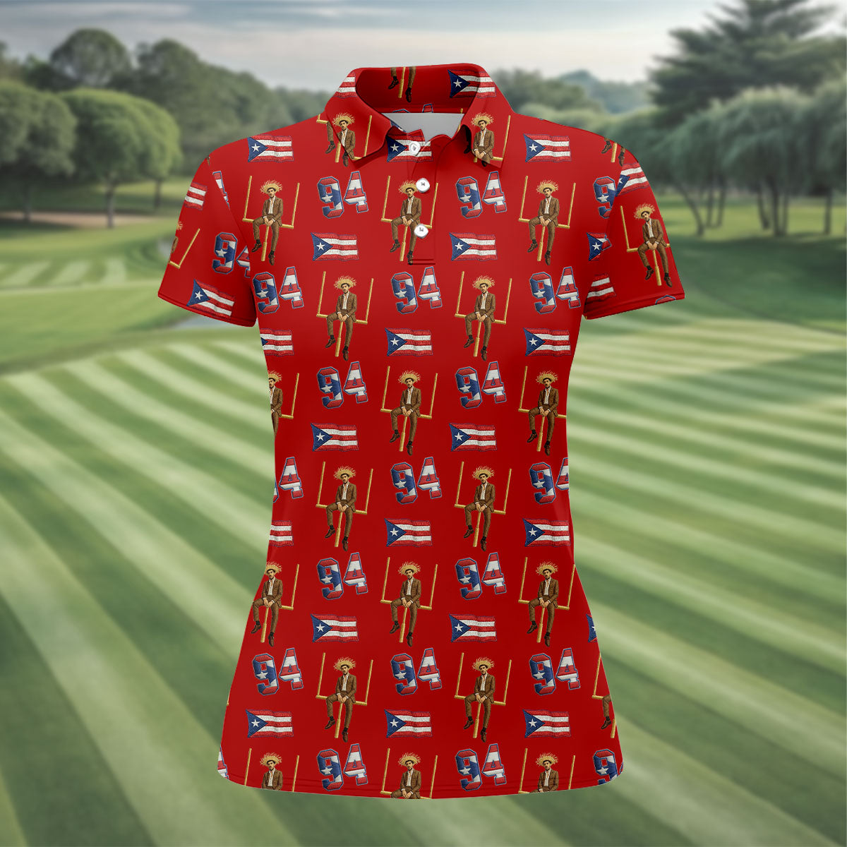 Bad Bunny Benito Bowl Football Theme Red Polo Shirt Womens, American Football League Gift Ideas For Football Fans