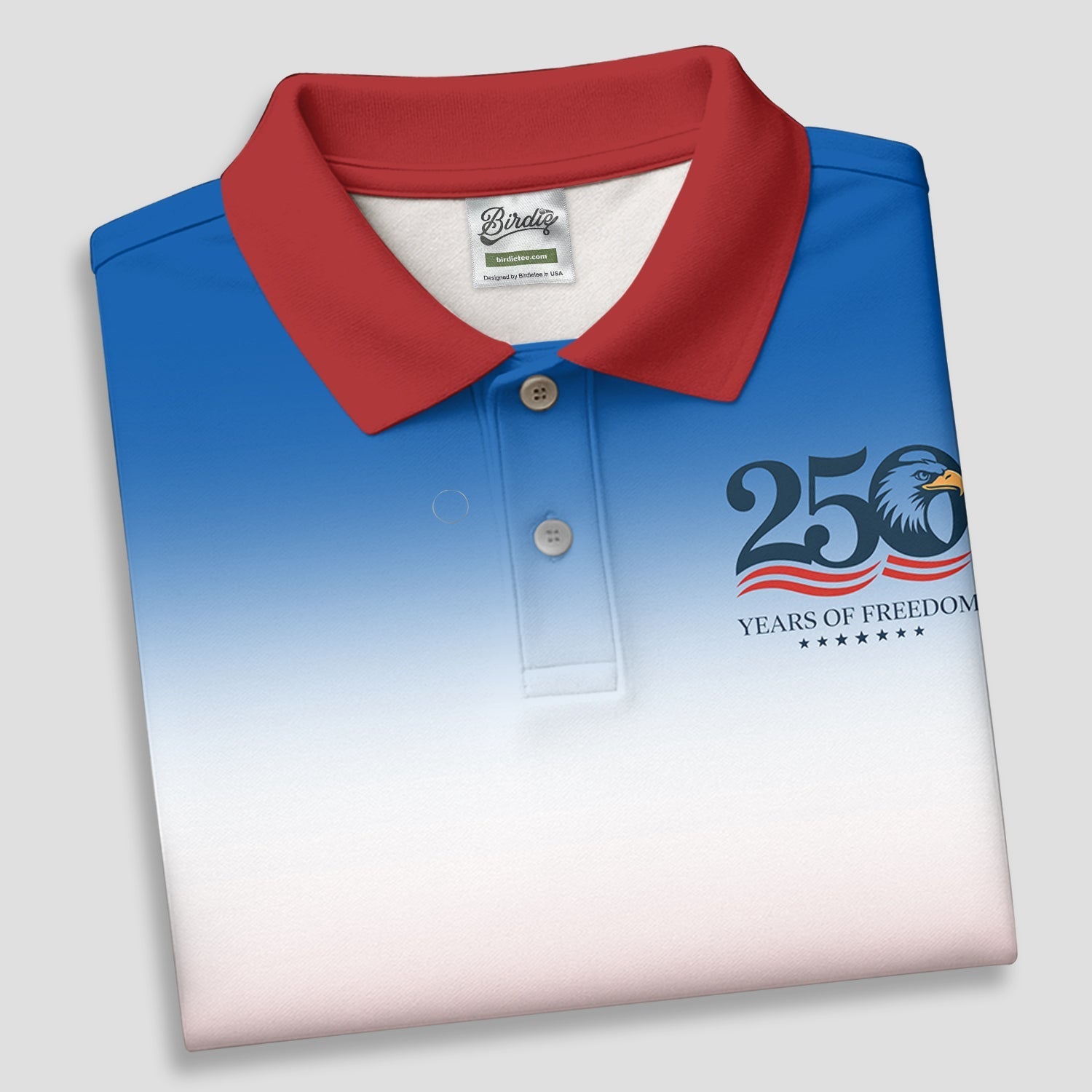 250 Years Of Freedom Eagle America Flag Golf Tops For Men, 250th Anniversary Golf Shirts For Men