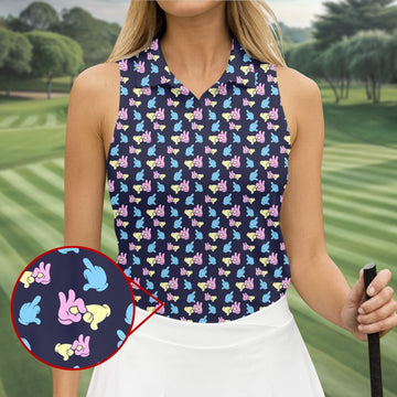 Dirty Funny Hand Ladies Golf Tops, Fun Women's Golf Shirts, Valentines Golf Gift, Golf Shirt For Women