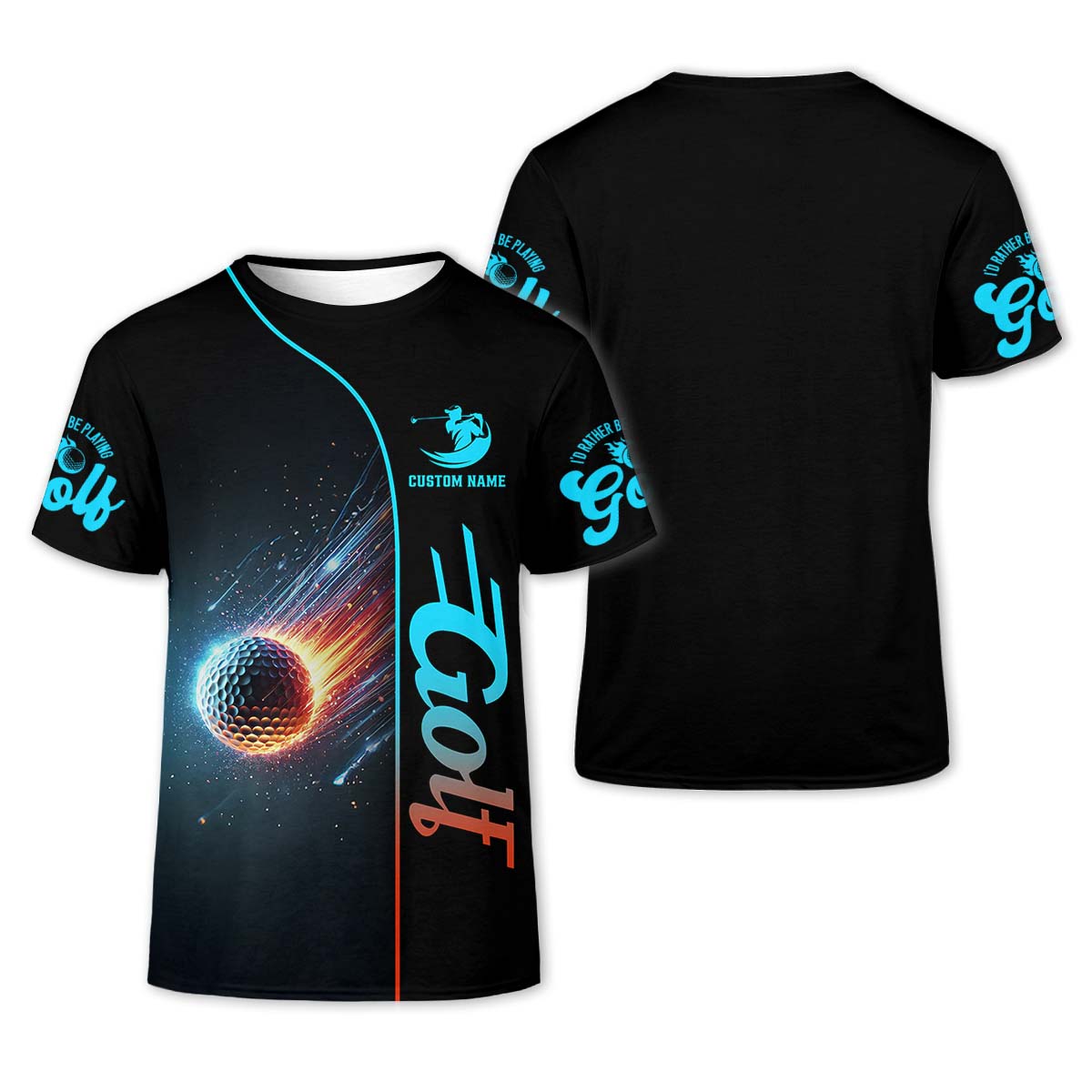 Shooting Star Men's Golf Polo ShirtGolfing Apparel, Mens Golf Gift