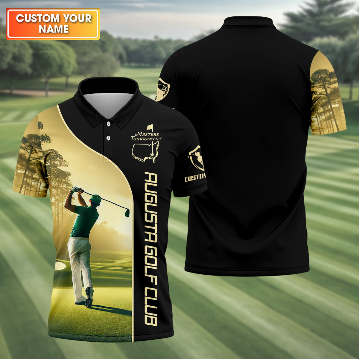 Augusta Golf Club Custom Men's Golf Polo ShirtGift For Golfers