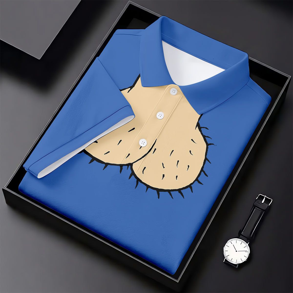 Blue Funny Dickhead Faux Chest Golf Shirt, Women’s Golf Apparel, Performance Golf Shirt