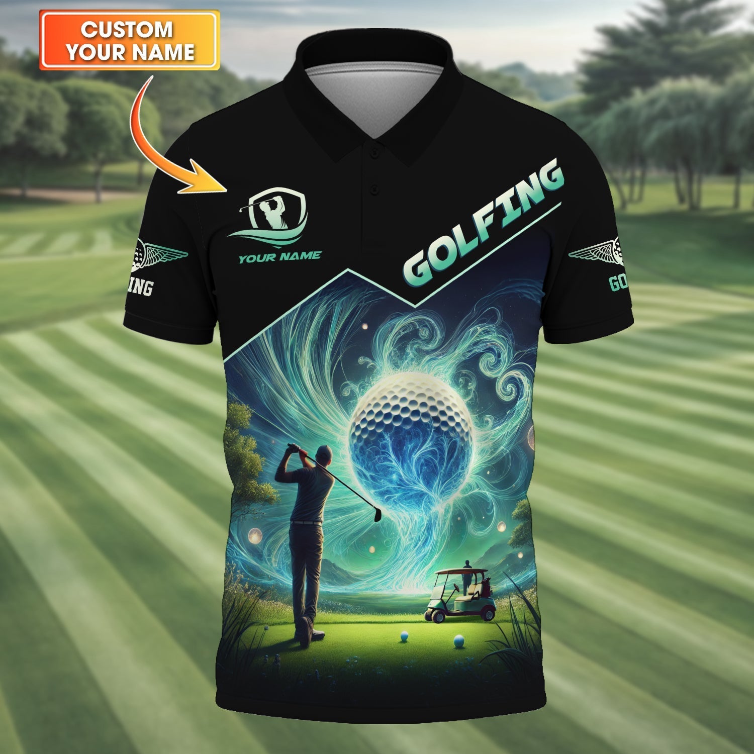 Custom Men's Golf Polo ShirtGolfing Apparel, Mens Golf Gift, Gift For Golf Lovers