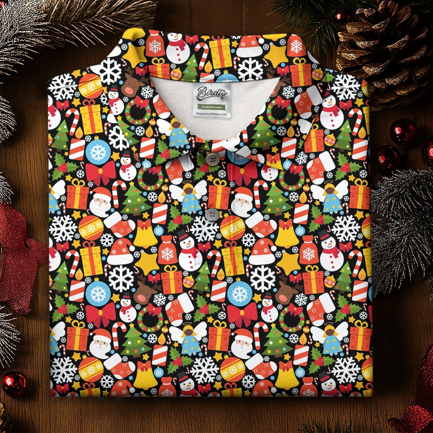 Festive Christmas Golf Tops For Men, Christmas Golf Shirt, Polo ShirtFor Men, Golf Gift For Men