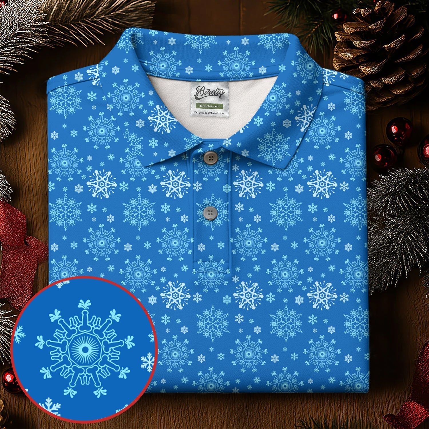Dirty Funny Adult Humor Snowflakes Blue Golf Shirt, Fun Women's Golf Shirts, Christmas Golf Shirt, Ladies Golf Shirts