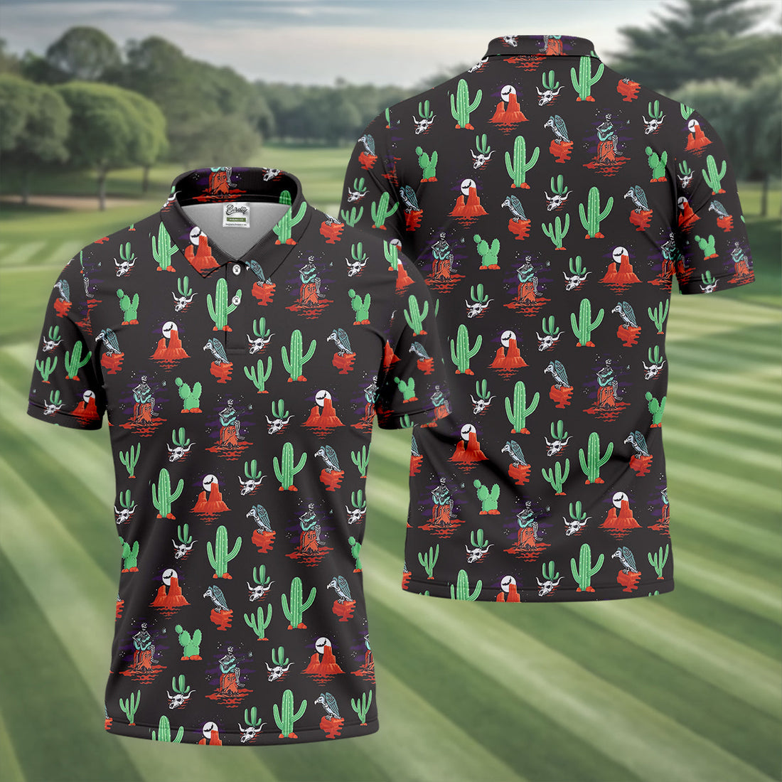 Funny Golf Polo ShirtMen, Skull Golf Shirt, Dad Golf Gift