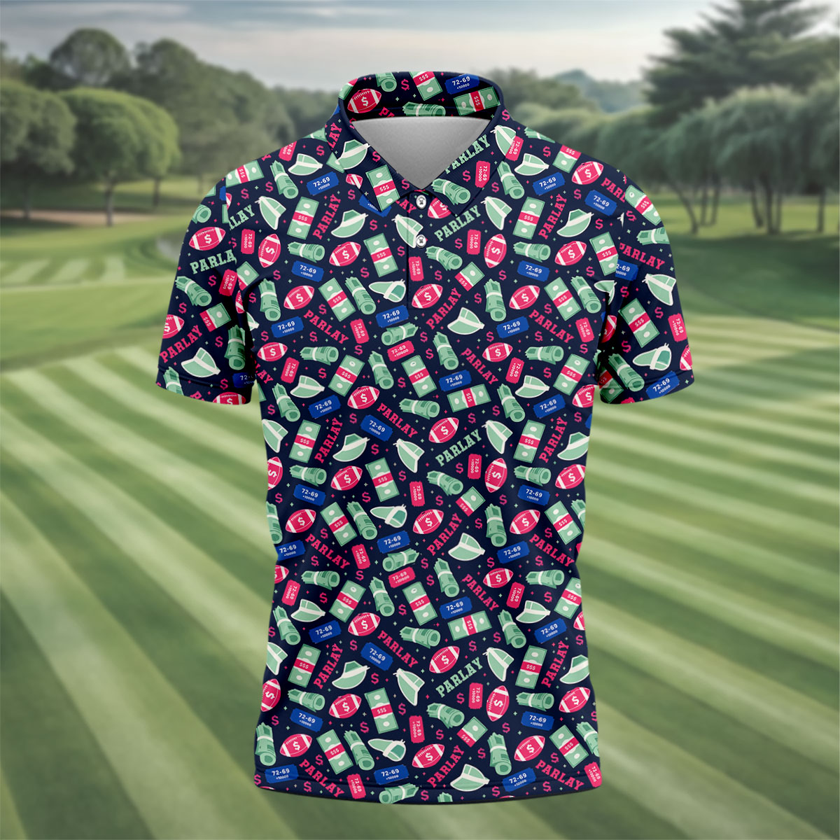 Funny Sports Betting Parlay Hawaiian Golf Shirt, Mens Golf Polo, Printed Golf Shirts