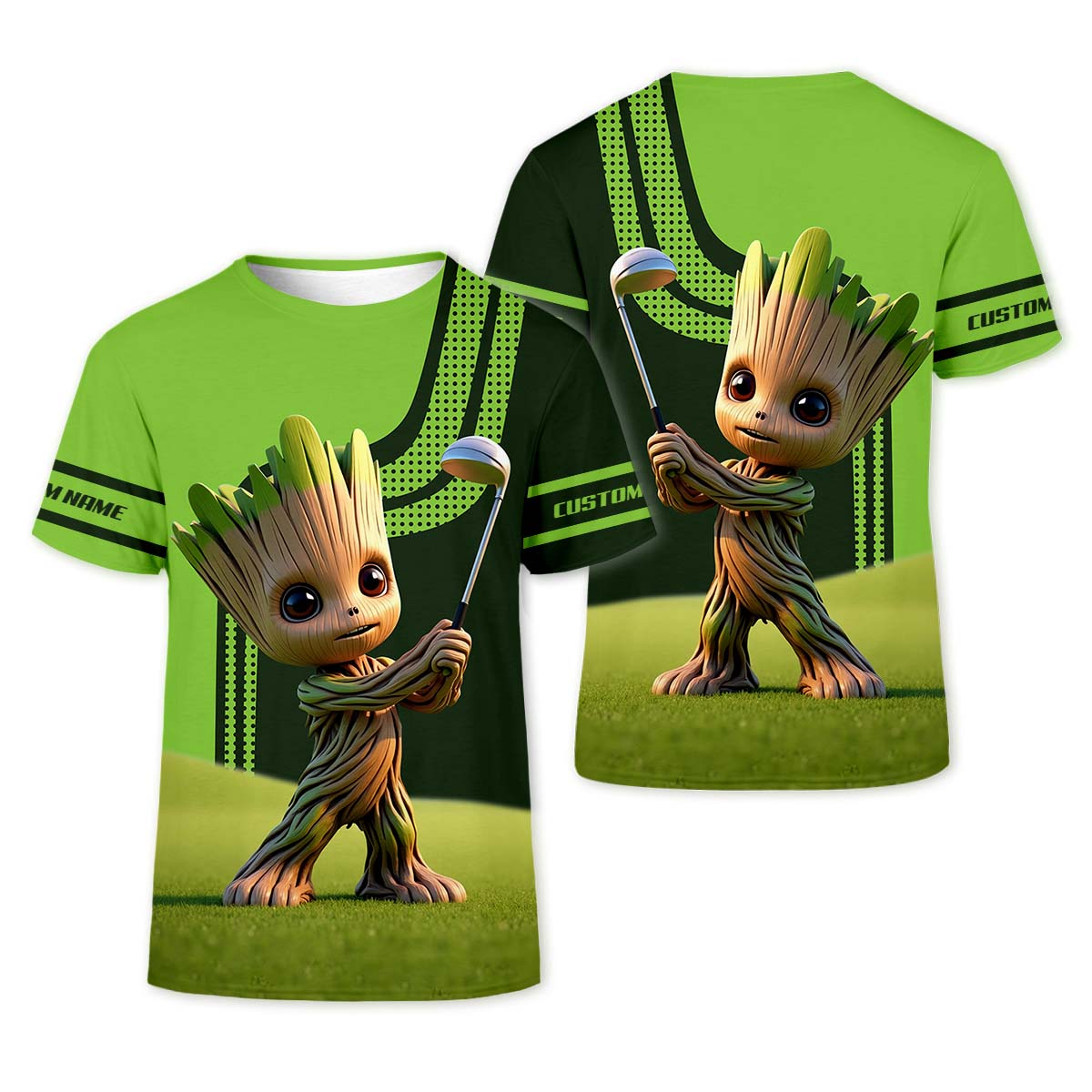 BabyGroot Custom Golf Polo ShirtGift For Golfers, Golf Gift Ideas