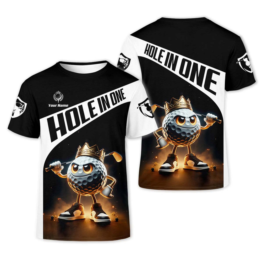 Hole In One Custom 3D Men's Golf Polo Shirtolfing Apparel, Mens Golf Gift