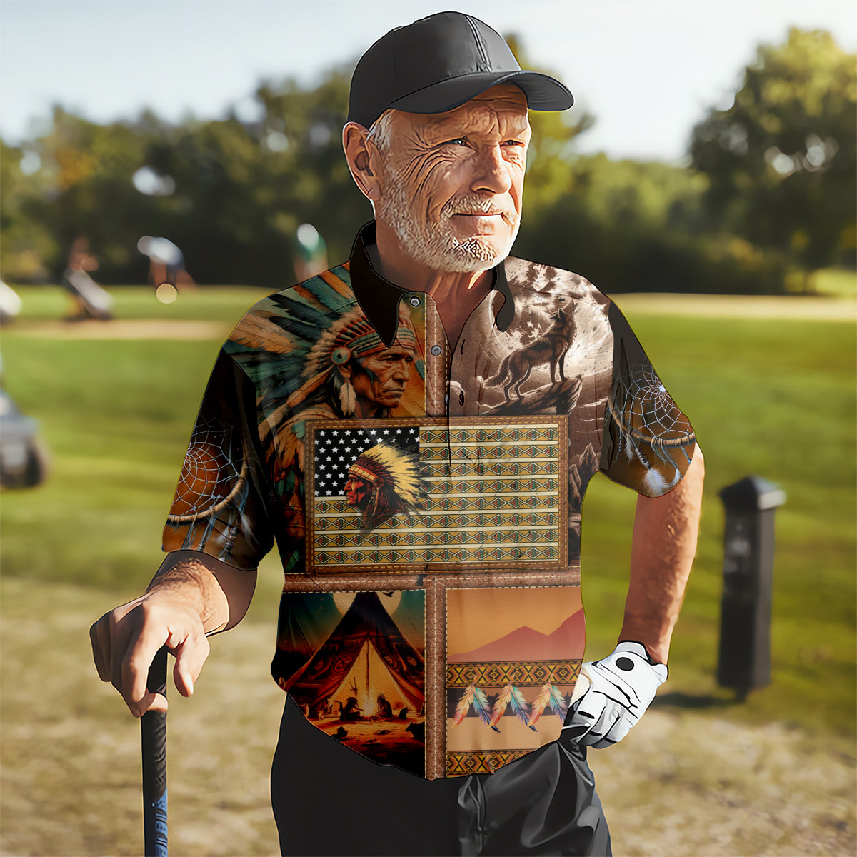 Native Heritage Golf Tops For Men, Native American Ancestry Polo ShirtFor Men, Indigenous Peoples Month