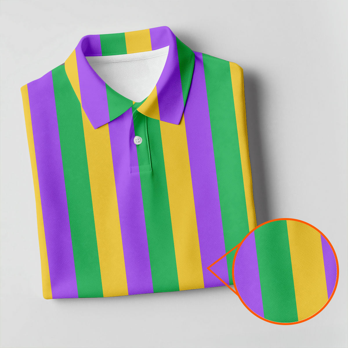 Green Gold Purple Vertical Stripe Mardi Gras Golf Shirt, Women's Golf Shirts, Ladies Golf Polos