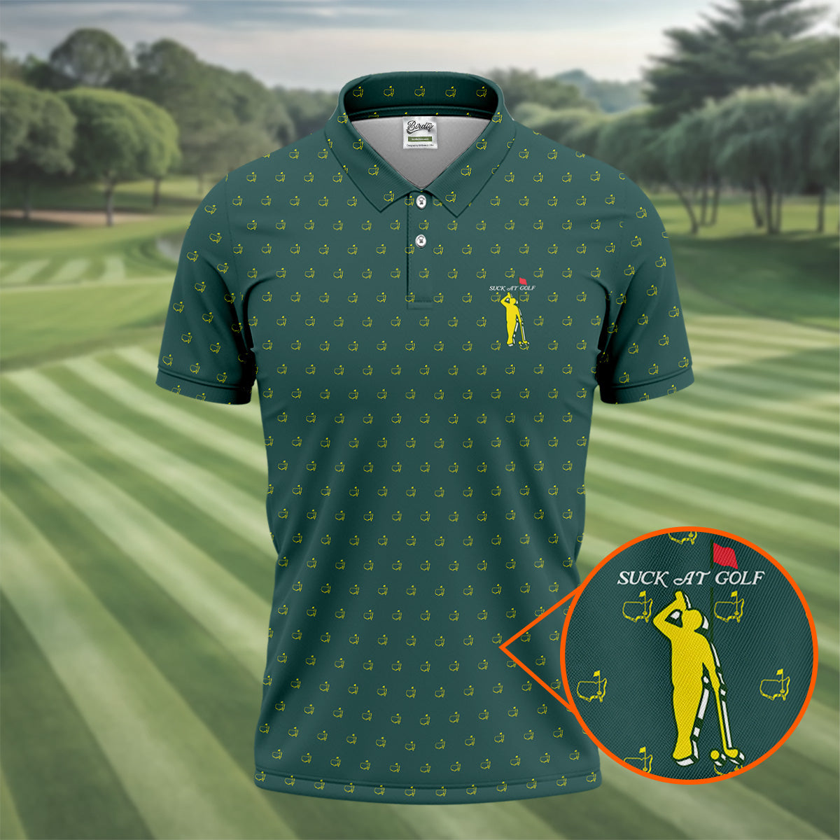 Suck At Golf Augusta Golf Tournament Golf Tops For Men, Men's Golf Shirt, Golf Gift For Men