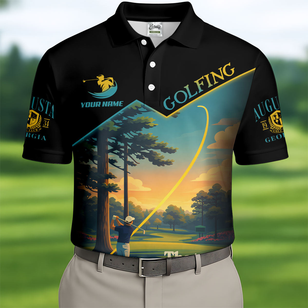 That Shot Augusta Georgia Golf Tournament Golf Shirts For Men, Performance Golf Shirt, Polo ShirtFor Men