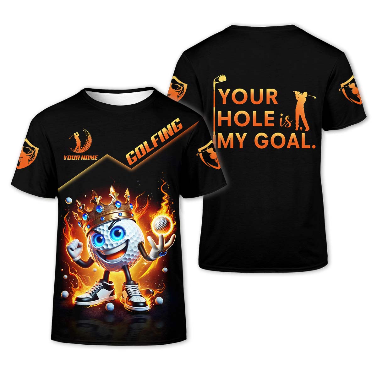 Your Hole Is My Goal, Custom Men's Golf Polo ShirtGolfing Apparel, Golf Gift For Men