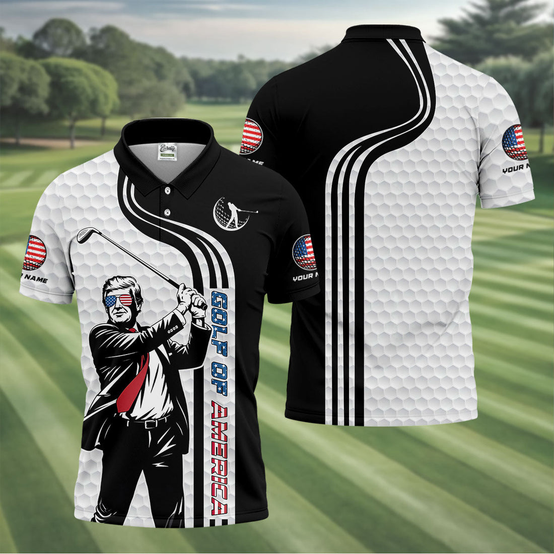 Golf Of America Mens Patriotic Golf Shirts, Mens Golf Gift, Mens Golf Polo Shirt Golf Shirts For Men