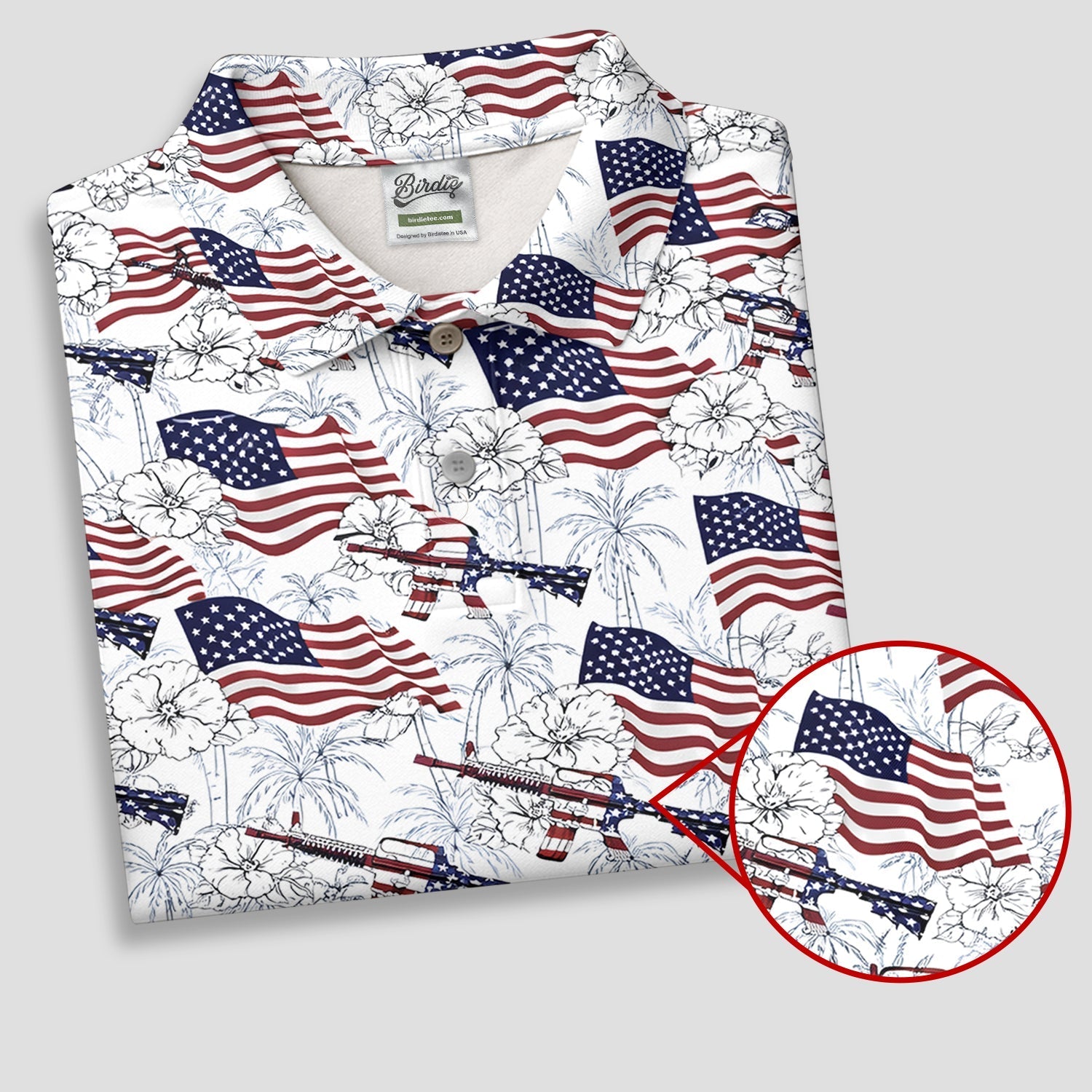 Hawaiian American Golf Tops For Men, 250th Anniversary Patriotic Golf Shirt, Polo ShirtFor Men