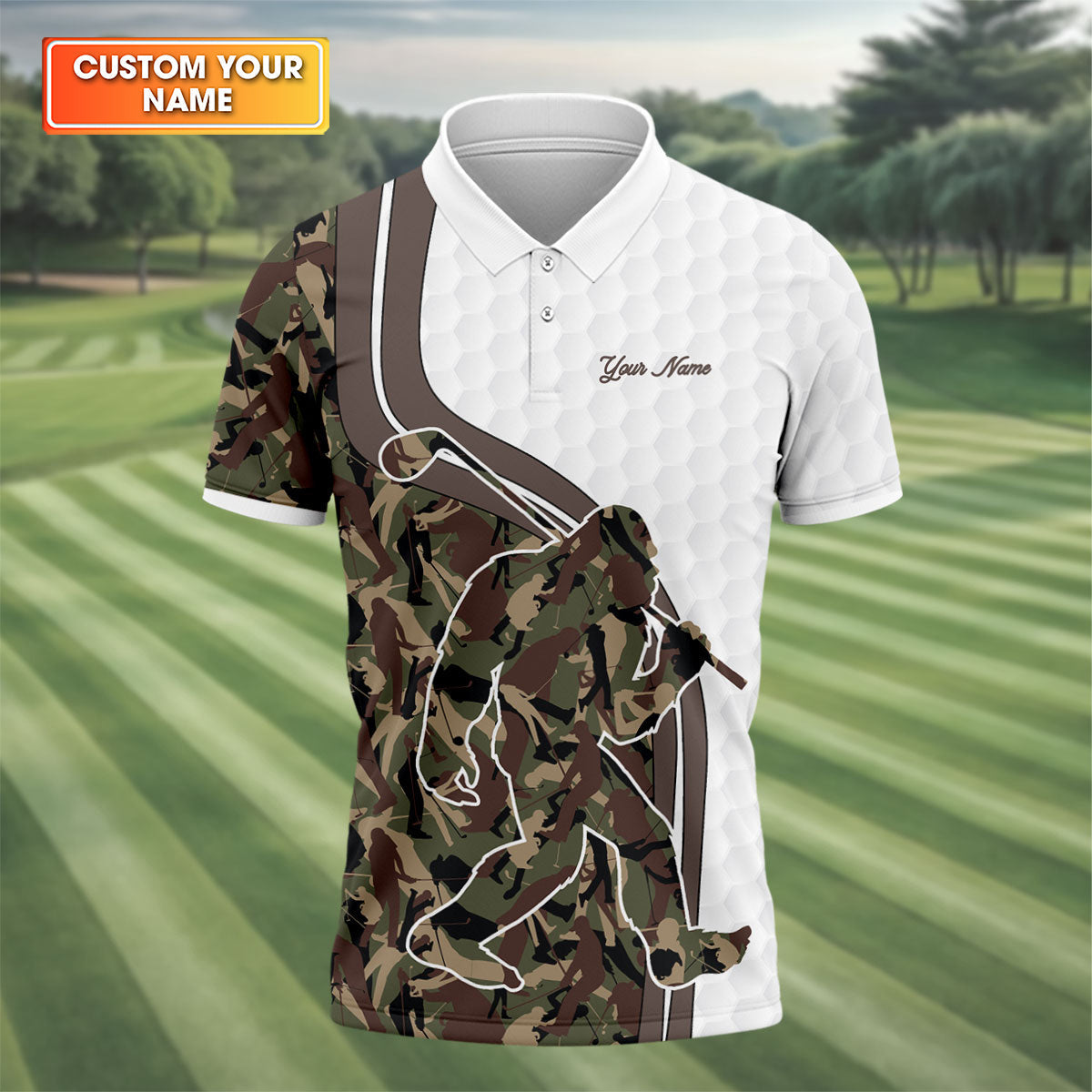 Not All Who Wander Are Lost Bigfoot Camouflage Funny Golf Shirt, Polo Shirtor Men, Golf Shirts For Men