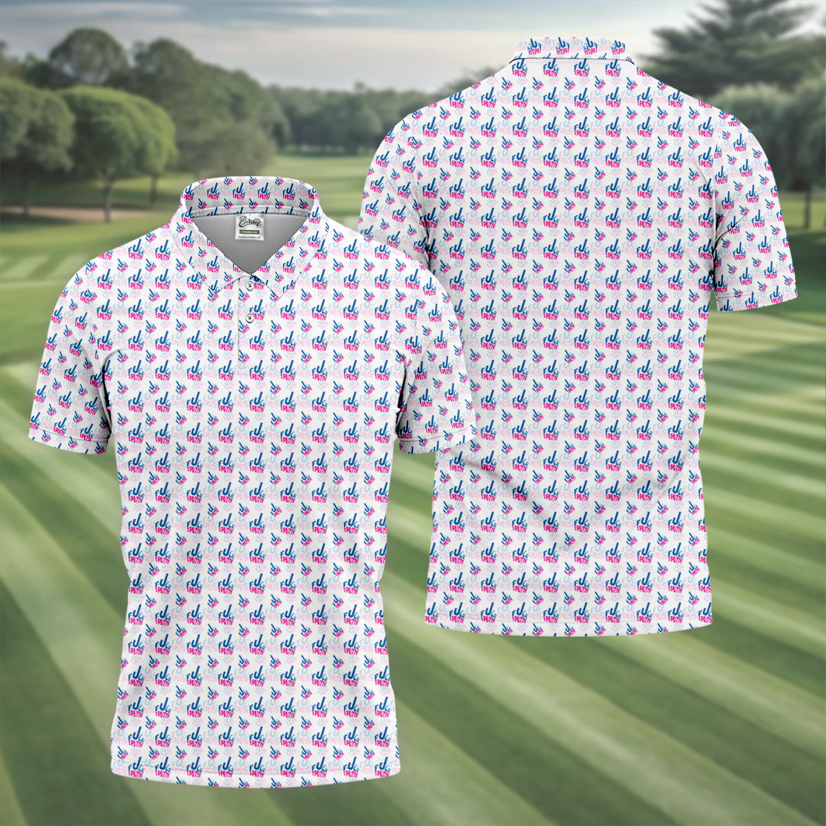 F*ck 3 Putts Men's Funny Golf Shirts, Cool Golf Shirt, Polo ShirtFor Men, Golf Shirts For Men