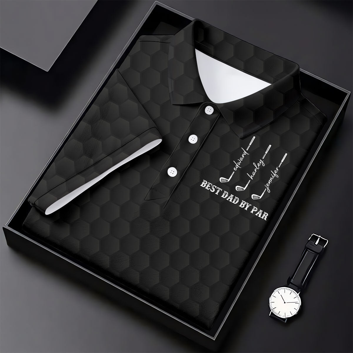 Best Dad By Par Father's Day Golf Shirt, Grandpa Golf Gift, Golf Gift For Dad, Polo Shirtor Men