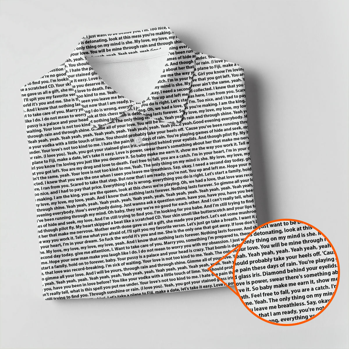 Beige Text Pattern Golf Polo Shirt, Mens Golf Shirts, Golf Apparel For Men