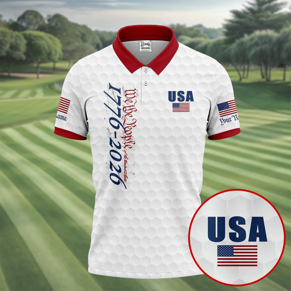 Descendant Of A Patriot Golf Tops For Men, 250 Years of America Golf Shirt, Patriotic Polo ShirtFor Men