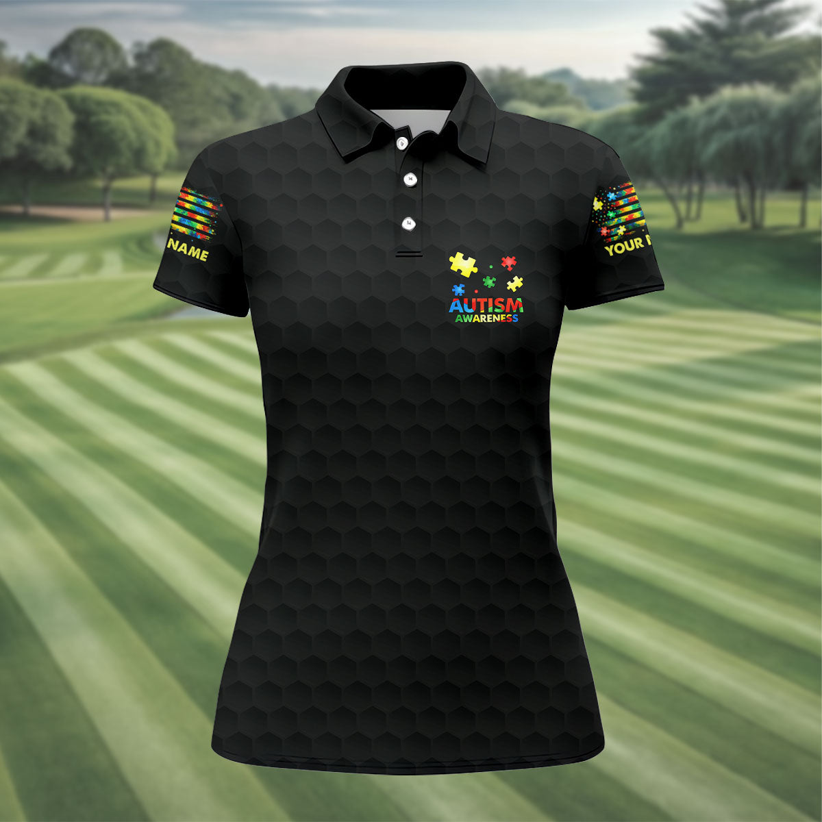 Autism Awareness Always Unique Totally Intelligent Sometimes Mysterious Golf Shirt For Women, Ladies Golf Shirts