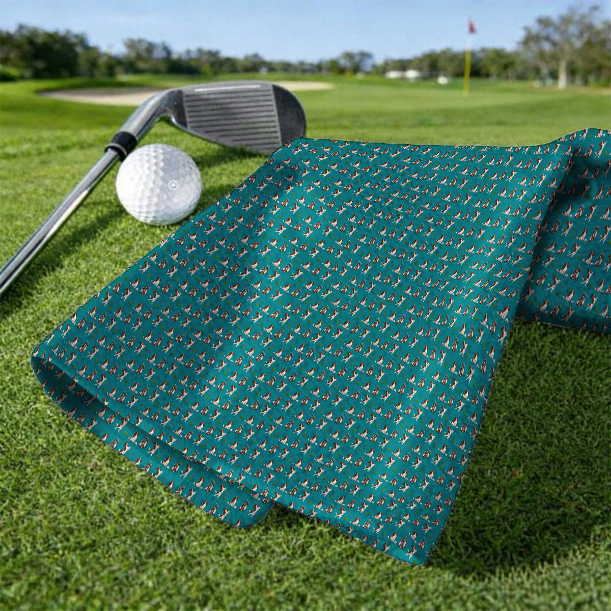 English Springer Spaniel Golf Towels, Funny Pattern Golf Towel For Dog Lovers, Golf Gift For Golfer