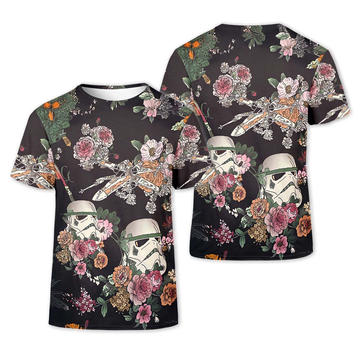 Floral Space Movie Men's Golf Polo ShirtGolfing Apparel, Mens Golf Gift