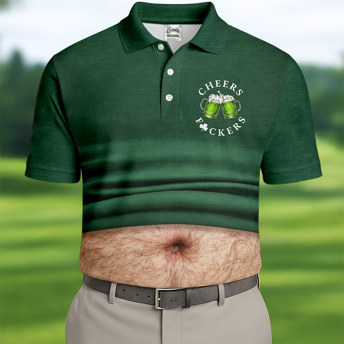 St Patrick's Day Cheers Men's Funny Golf Shirts, Polo Shirt Men, Golf Shirts For Men