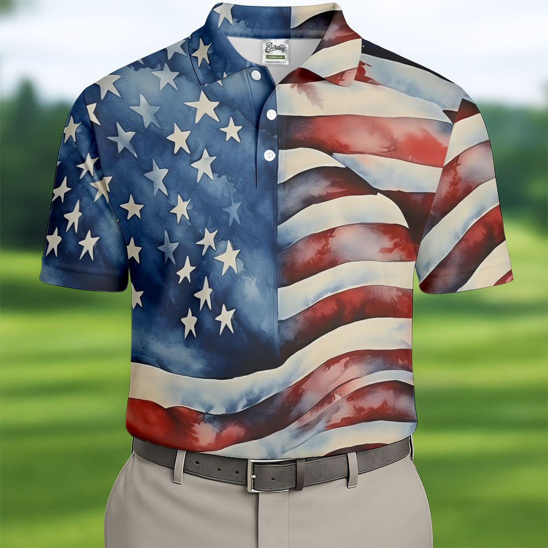 American Flag Golf Shirt, Patriotic Golf Polo Shirt0th Anniversary Polo ShirtFor Men, Golf Shirts For Men