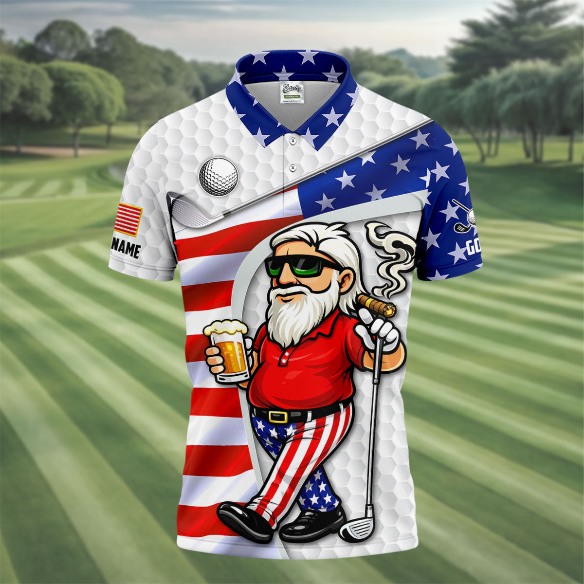 I Make Golf Ball And Beer Disappear Patriotic 4th Of July Funny Golf Shirt, 250 Years Golf Shirts For Men
