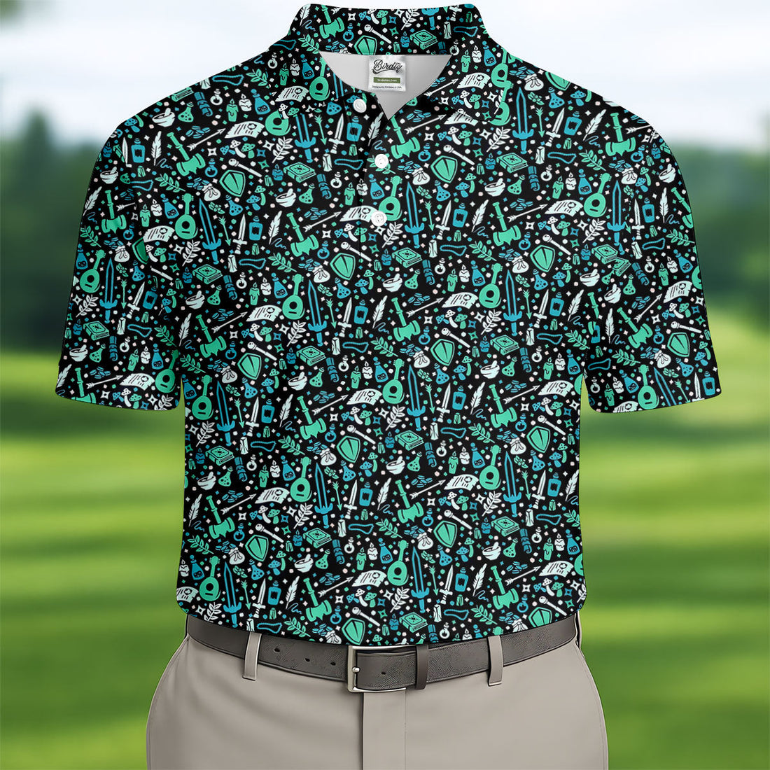 Mystic Items Dragon Game Golf Tops For Men, Polo ShirtFor Men, Golf Shirts For Men