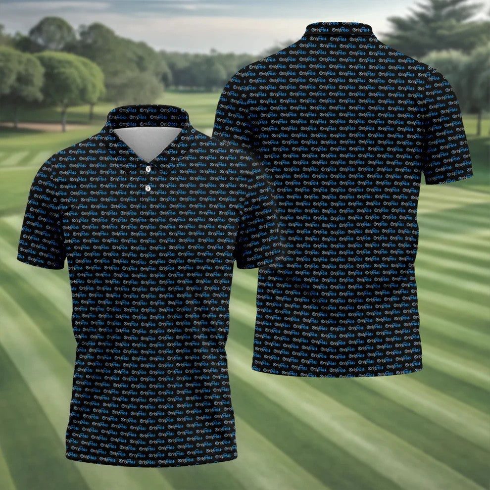 OnlyPars All Over Print Golf Shirt, Funny Golfer Humor Design, Golf Shirts For Men