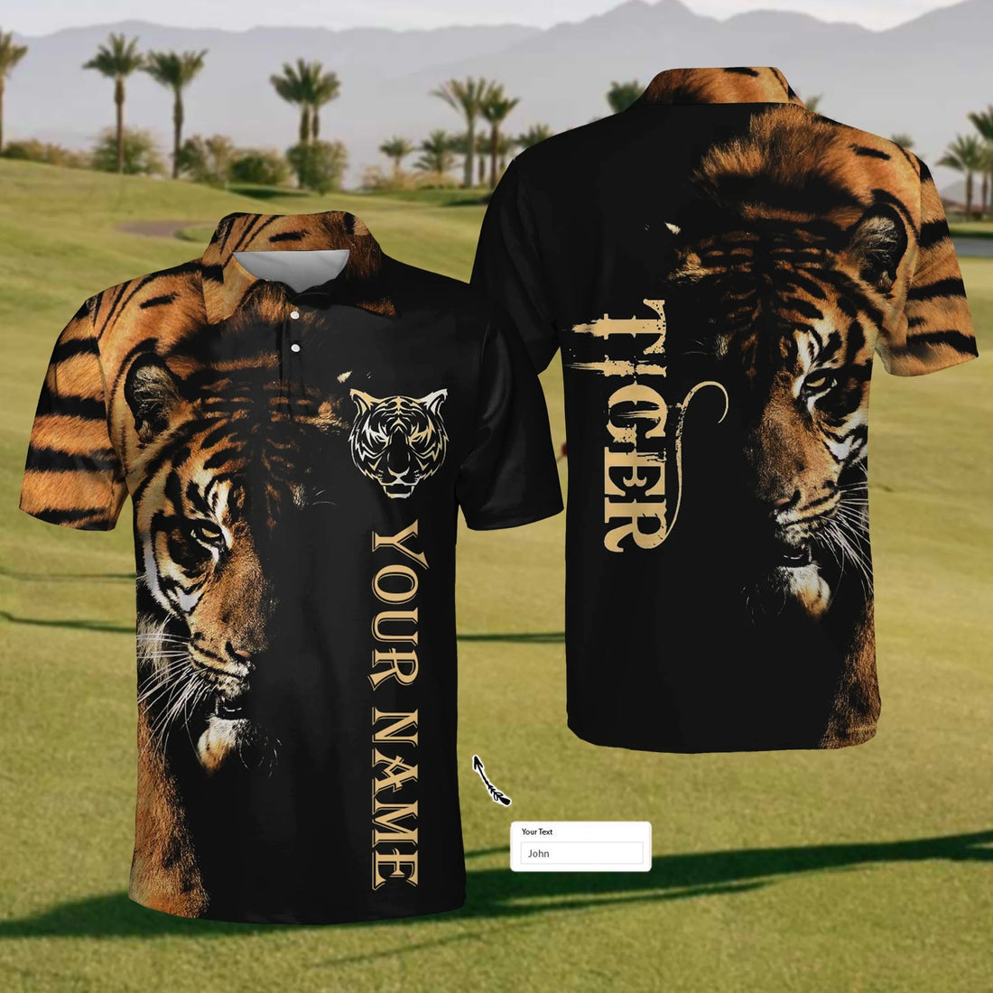 Custom King Of The Jungle Golf Polo ShirtMens Golf Shirt, Gift For Golfers