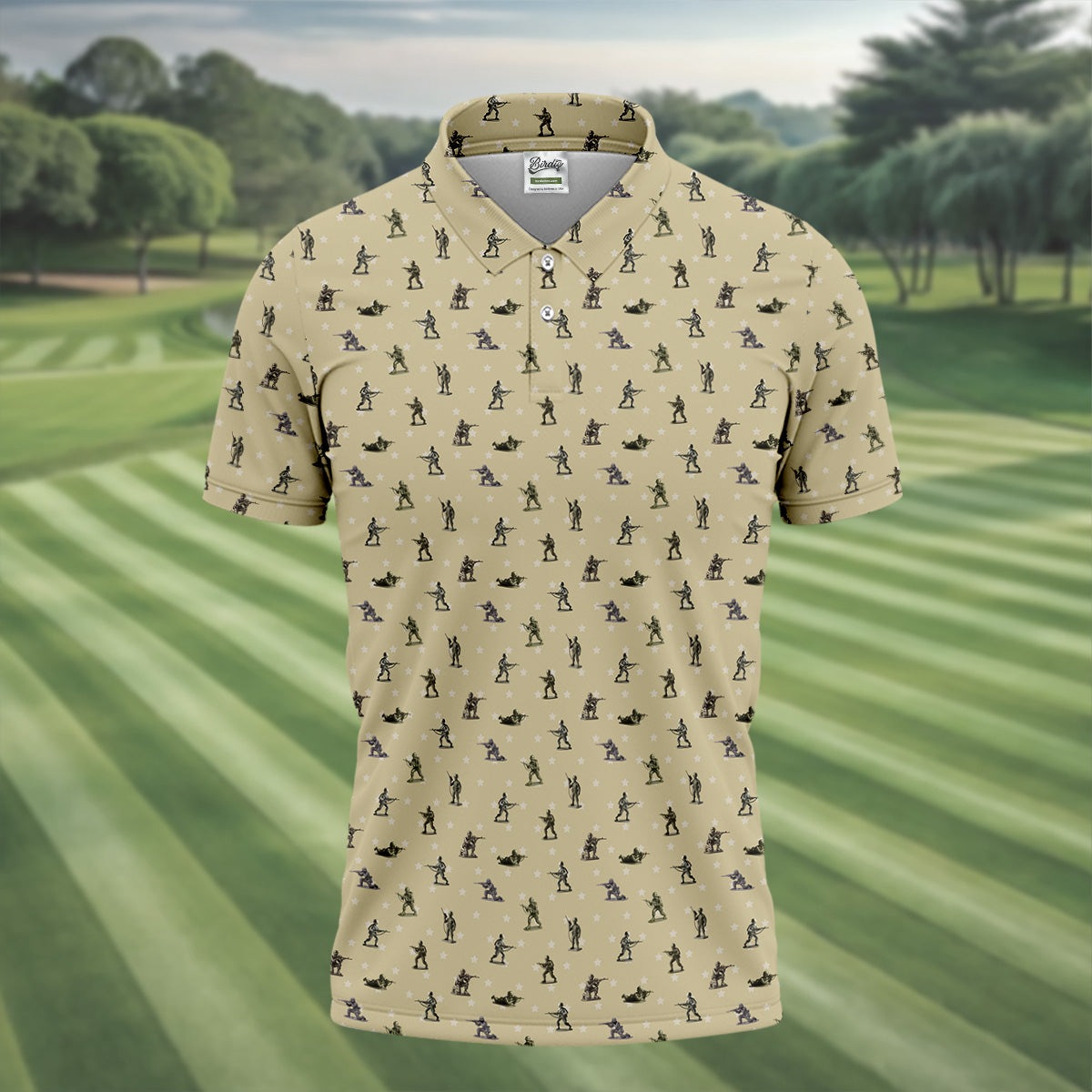Veteran Khaki Golf Tops For Men, Polo ShirtFor Men, Gift For Veteran, Veterans Day Gift