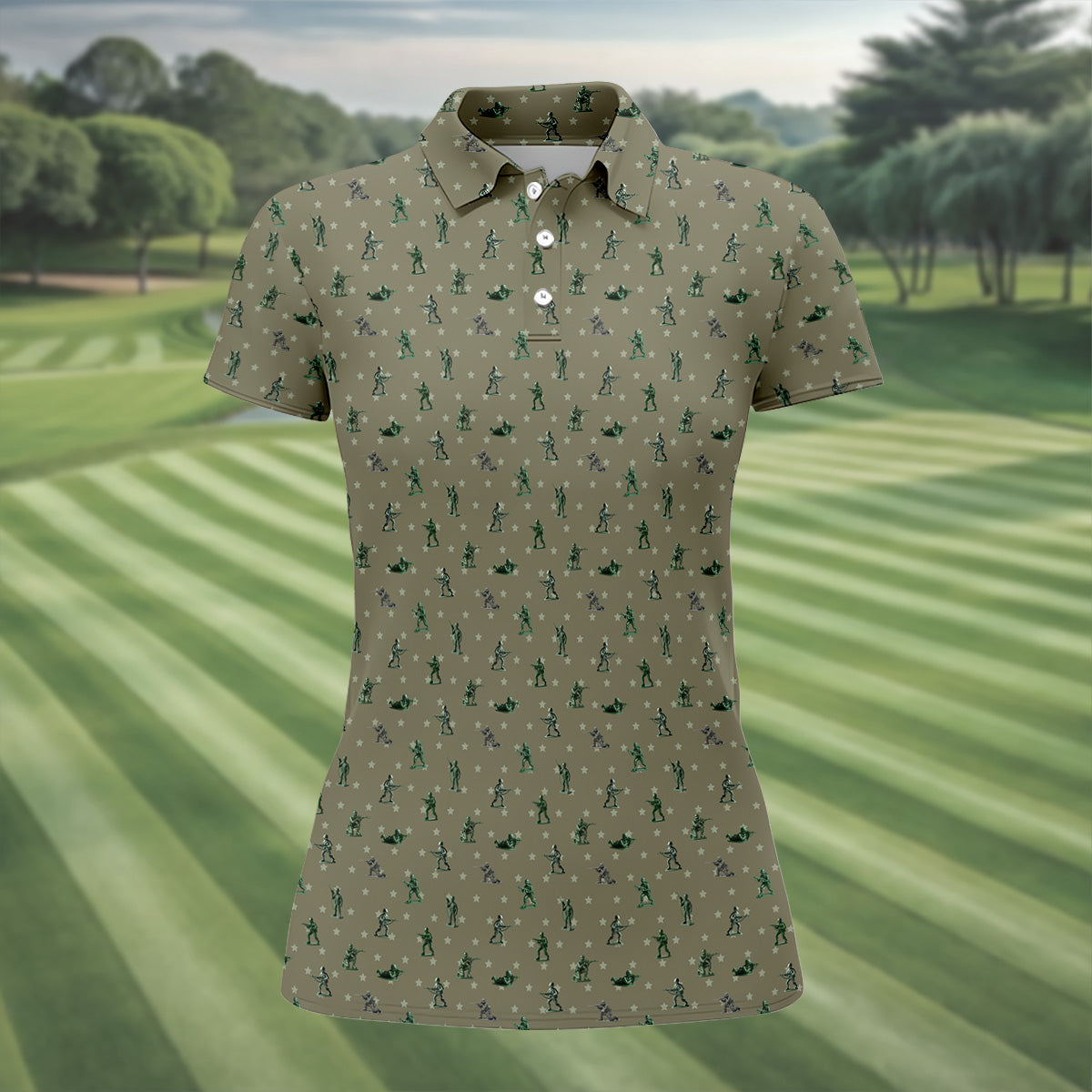Veteran Brown Women's Golf Tops, Gift For Veteran, Veterans Day Gift, Ladies Golf Shirts