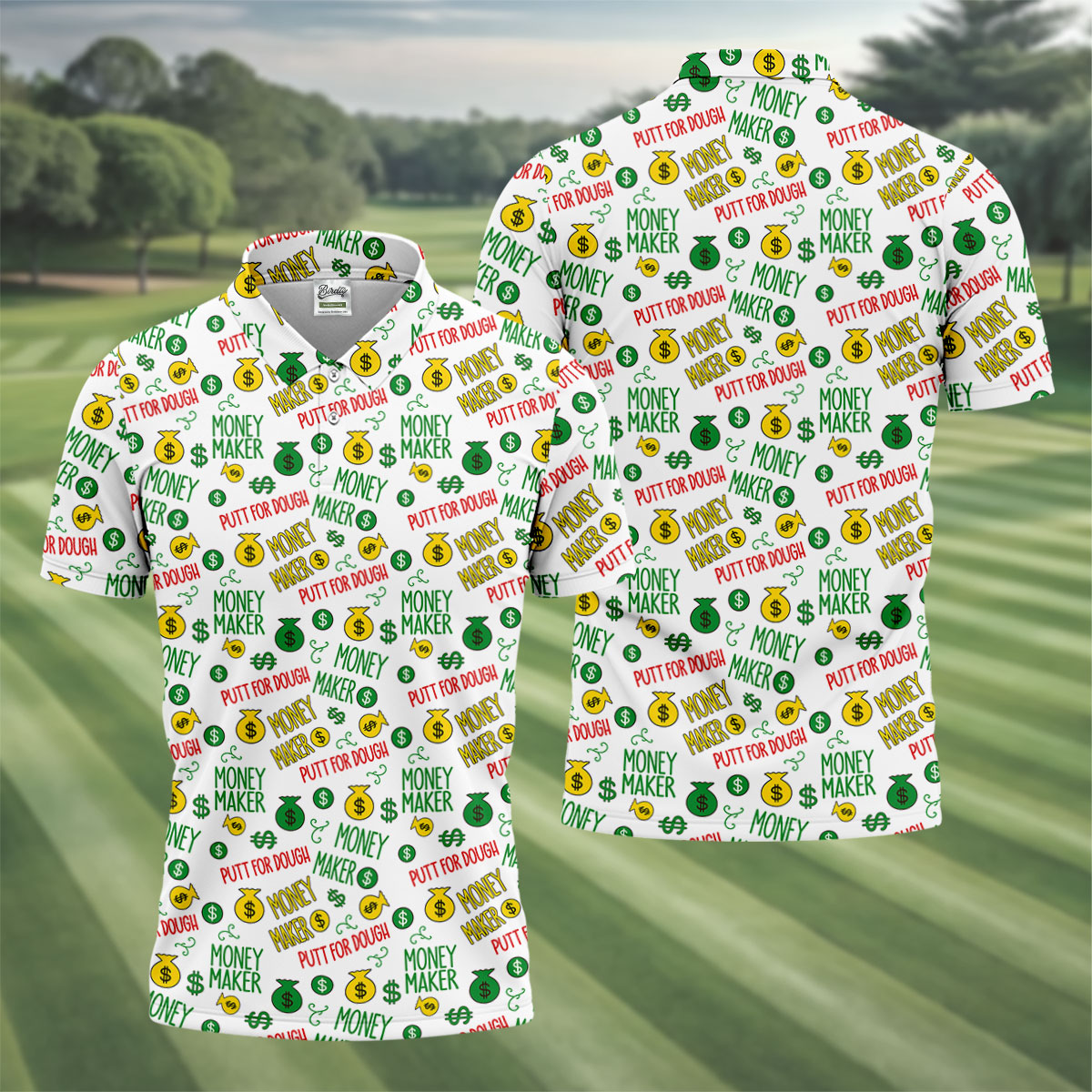 Money Maker Putt For Dough Golf Shirt, Funny Golf Shirt, Golf Shirts For Men, Polo Shirts For Men
