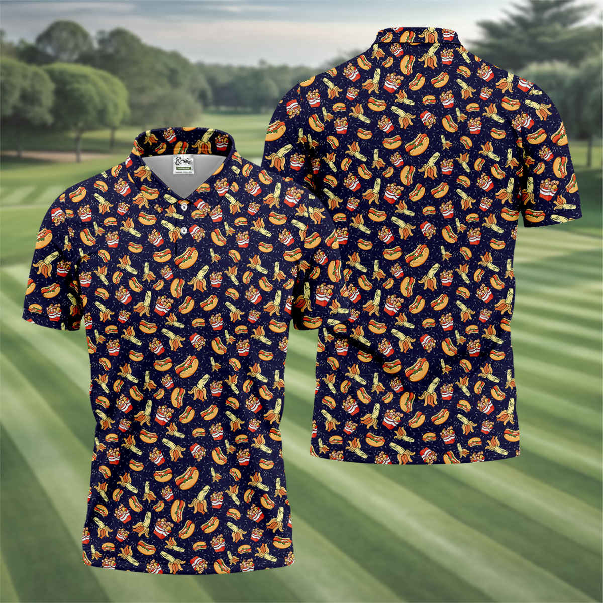 Funny Hot Dog Dirty Humor Polo Shirt Men, Fun Golf Shirts For Men, Golf Gift For Men, Golf Shirts For Men