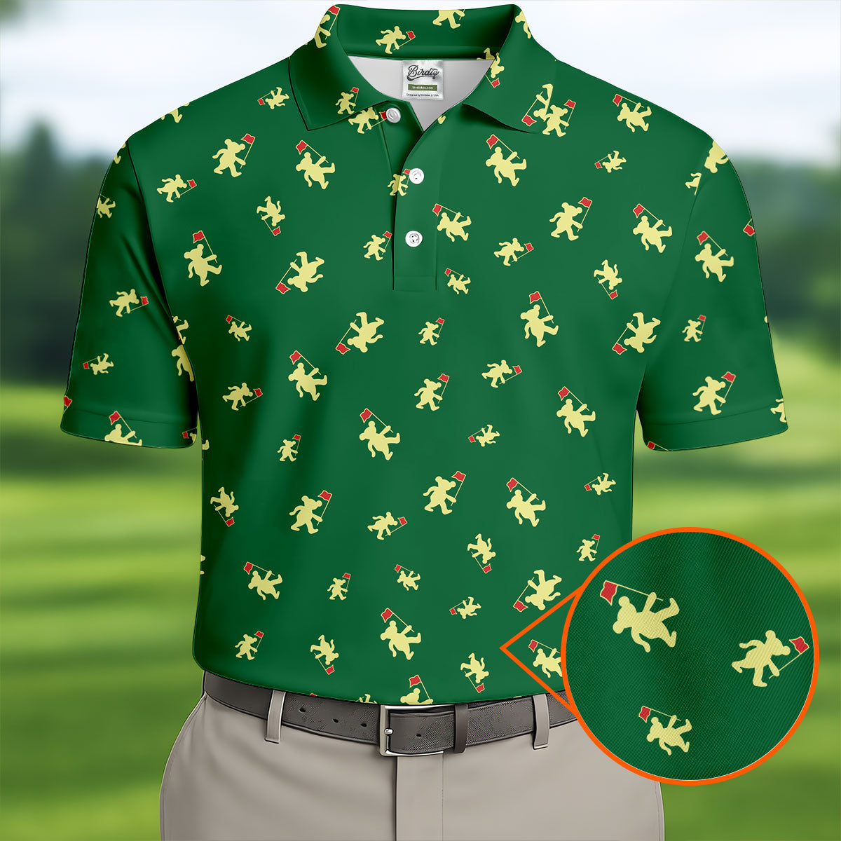 Dancing Bear Golf Tournament Shirt, Golf Shirts For Men, Polo Shirt Men, Golf Gift For Men