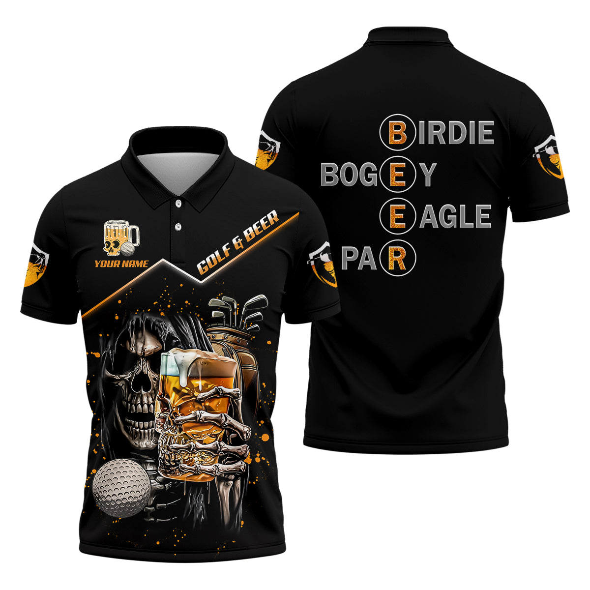 Custom Golf And Beer Soul Keeper Golf Polo Shirtnny Golf Shirt, Gift For Golfers