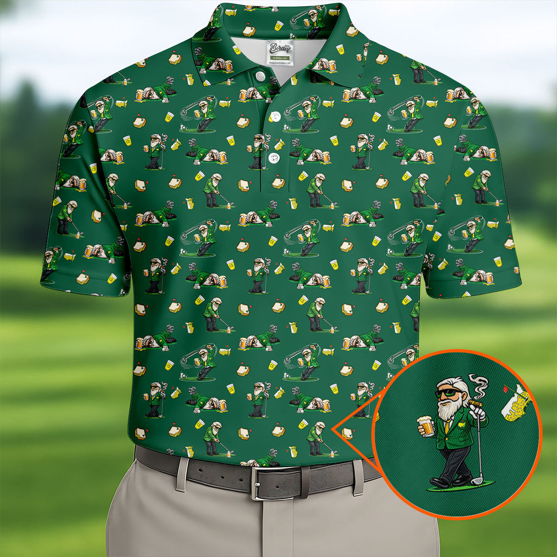 Funny Beer Pimento Cheese Golf Tournament Green Golf Shirt, Golf Shirts For Men, Polo ShirtFor Men