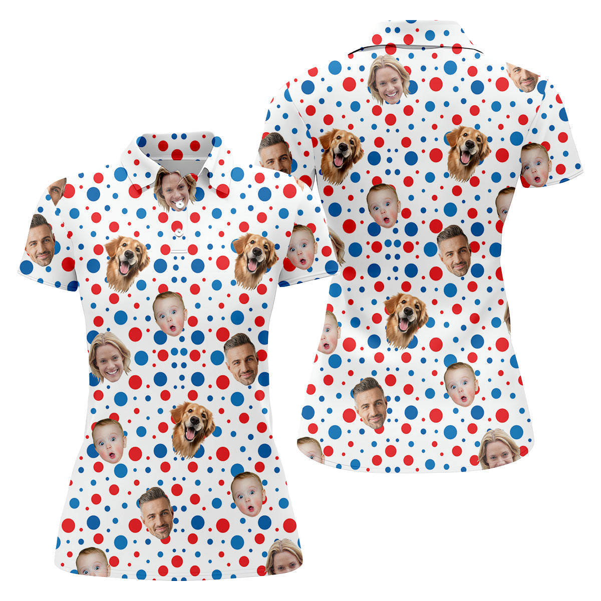Long Sleeve Golf Shirts, Golf Polo For Ladies, Golf Tops For Women, Ladies Golf Shirt, Custom Face Shirt, Personalized Dog Shirts
