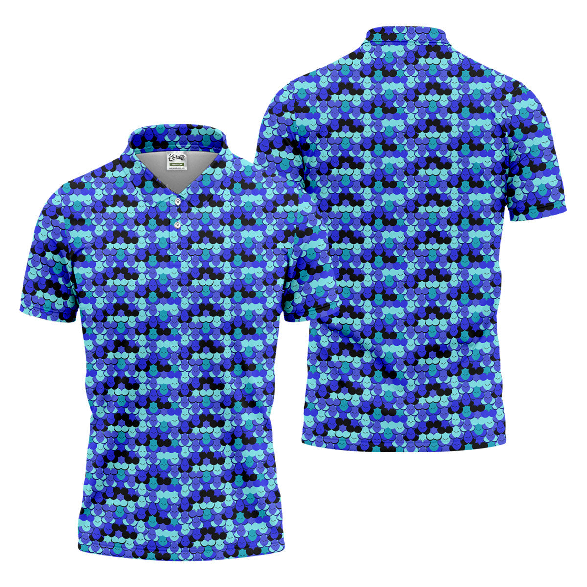 Blue Fun Men's Golf Polos, Gifts For Golf Lovers, Golfing Apparel, Polo For Men