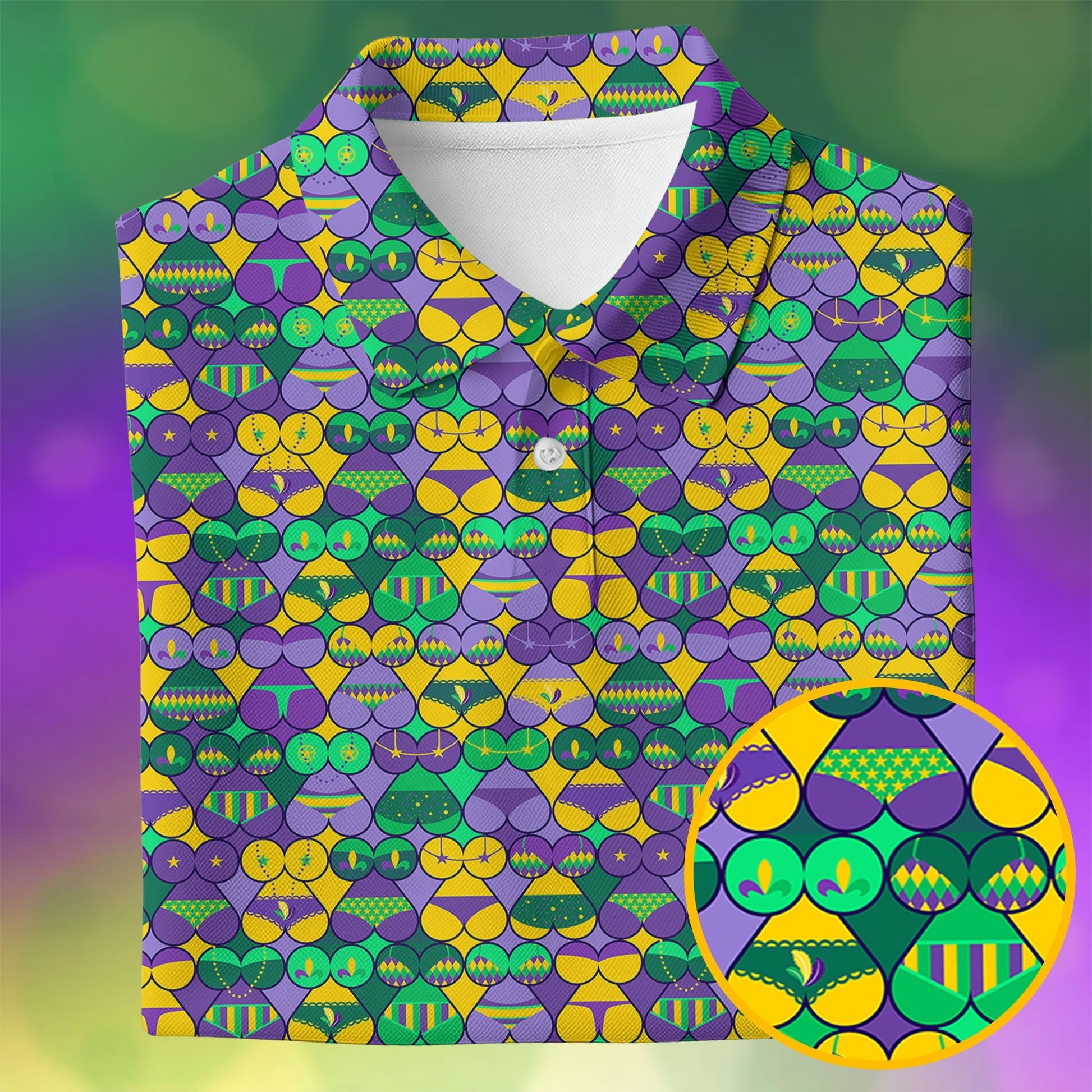Adult Humor Naughty Fun Mardi Gras Golf Shirt, Golf Tops For Men, Polo ShirtFor Men, Golf Shirts For Men