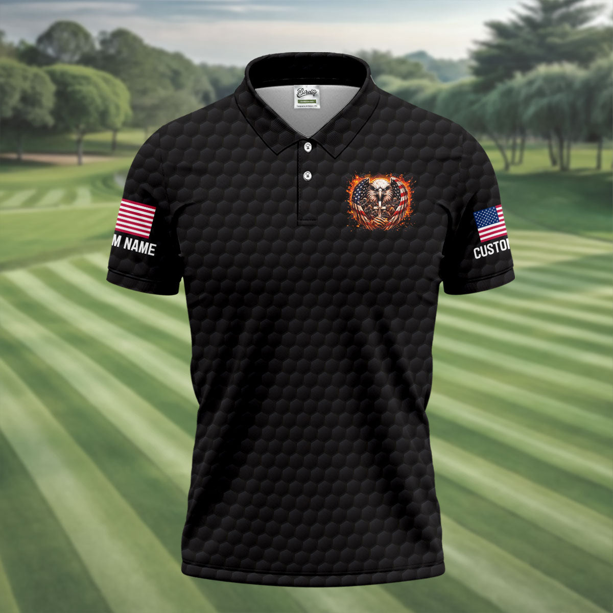 Remember The Fallen Faith Cross 250 Years Patriotic Golf Shirt, Veterans Day Memorial Golf Shirts For Men